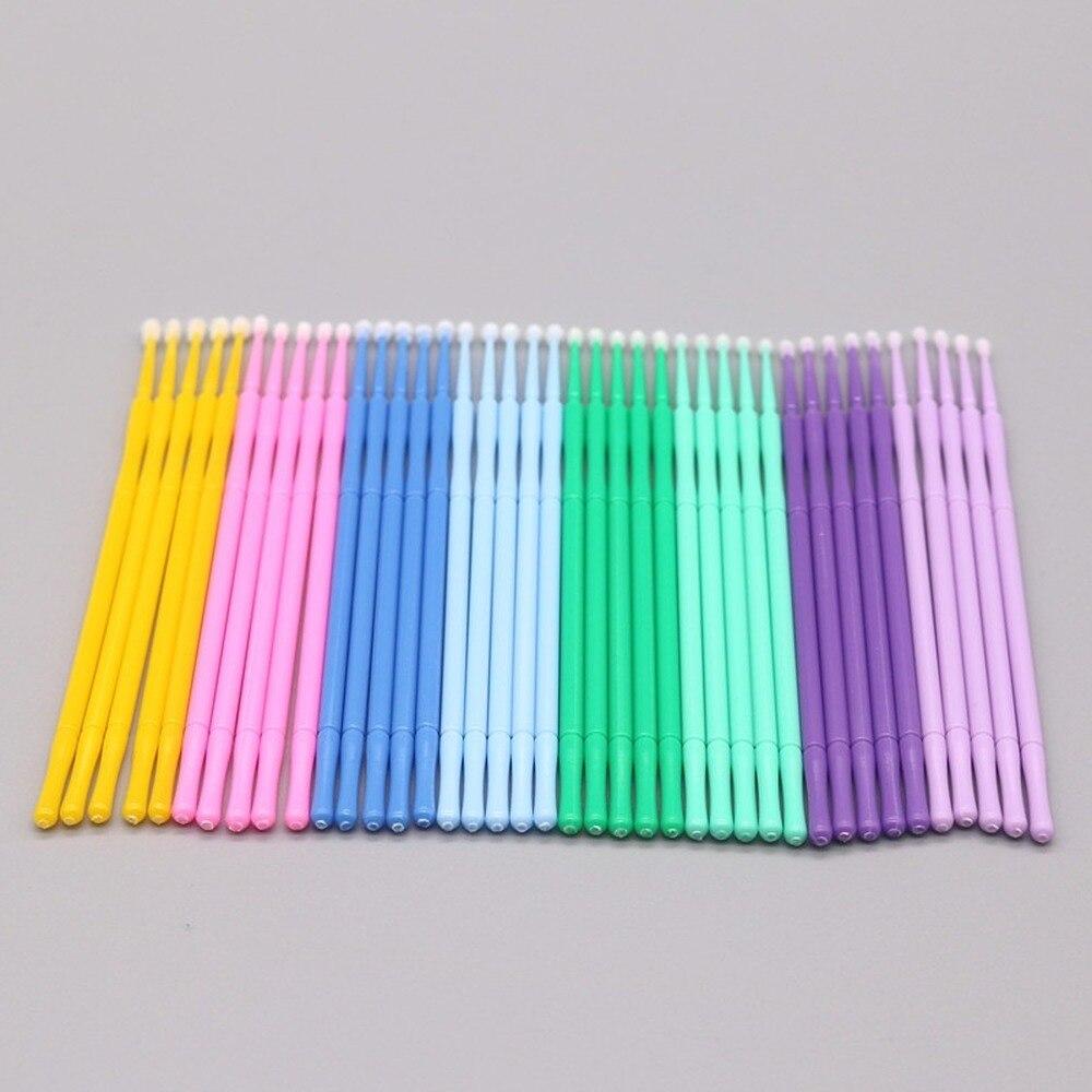 Eyelash Extension Double Lash - 100pcs/lote Micro Escovas para Maquiagem, Escovas