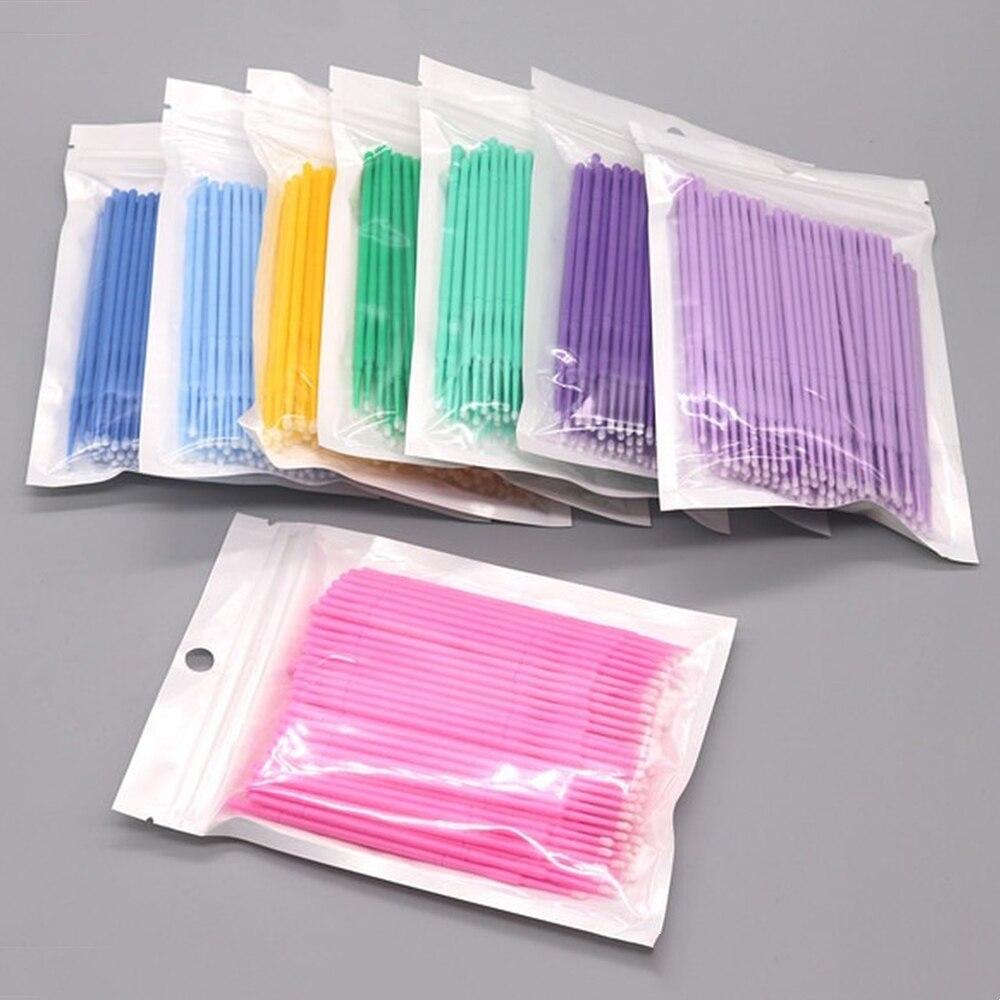 100pcs/lote Micro Escovas para - Eyelash Extension Double Lash avaliação e preço